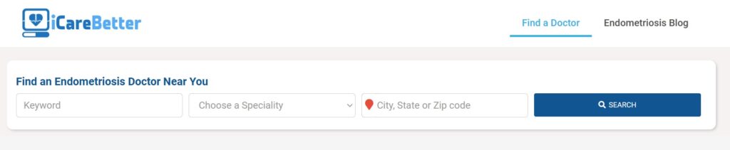 icarebetter directory for endometriosis specialist